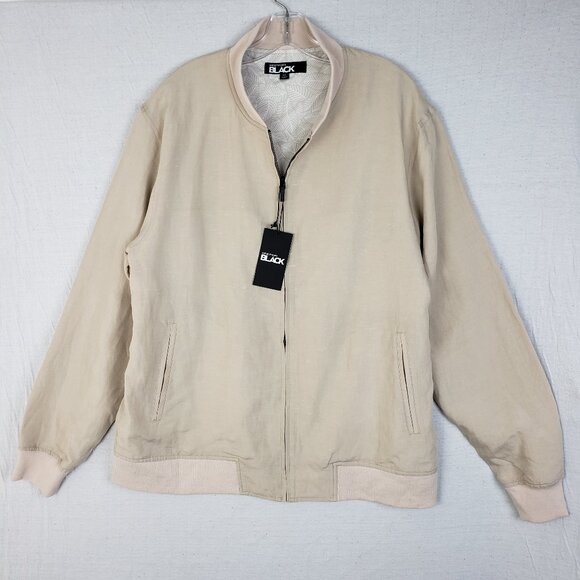 NWT Westport Black Summer Linen Blend Blouson Jacket in Stone size L Tall Casual - Picture 3 of 12